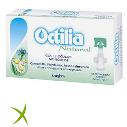 Octilia Natural Gocce Occhi Irritati e Arrossati 10 Flaconcini Monodose 0,5 ml
