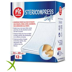 Pic Garza Compressa Tessuto non Tessuto 10x10cm 25 Pezzi x 4 Buste