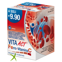 F&F Vita Act Ferro+Vitamina C 60 Capsule
