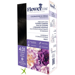 Flowertint Colorazione in Crema Permanente 4,01 Castano Medio Freddo