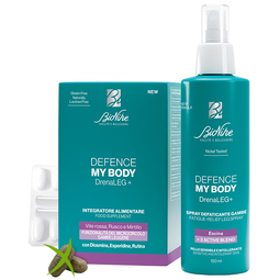 Bionike Defence My Body Drenaleg+ Kit in & Out 1 Drenaleg+ 60 Compresse + 1 Drenaleg+ Spray defaticante Gambe 150 ml