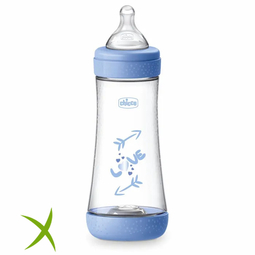 Chicco Biberon Perfect 5 300 ml Flusso Veloce Silicone +4 Mesi Boy 1 Pezzo