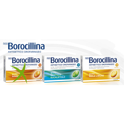 Neoborocillina Antisettico Orofaringeo 6,4mg + 52mg 16 Pastiglie Gusto Arancia