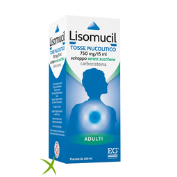 Lisomucil Tosse Mucolitico 750 mg/15 ml Sciroppo Senza Zucchero Flacone 200 ml 