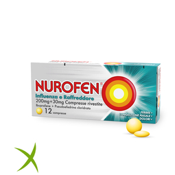 Nurofen Influenza Raffreddore 200 mg + 30 mg 12 Compresse Rivestite 