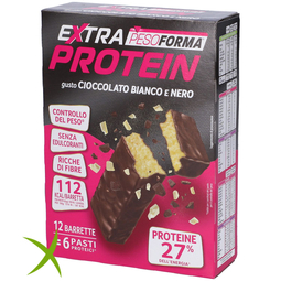Pesoforma Extra Protein Bianco e Nero 6 Pasti 12 Pezzi 31g