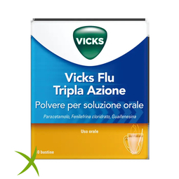 Vicks Flu Tripla Azione Raffreddore E Influenza10 Buste