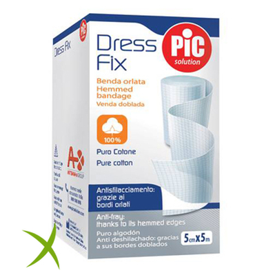 Pic Dress Fix Benda in Garza Idrofila Orlata 5x500cm Fustella