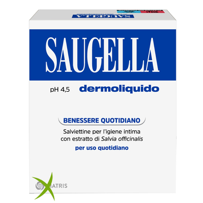 Saugella Dermoliquido ph 4,5 Salviettine Igiene Intima Benessere Quotidiano 10 Pezzi