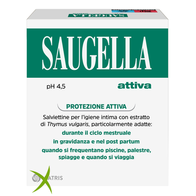 Saugella Attiva Salviettine Detergenti 10 Bustine