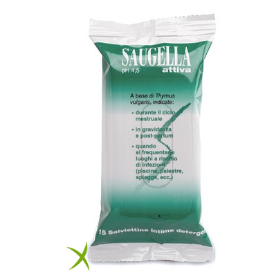 Saugella Attiva Salviettine 15 Bustine