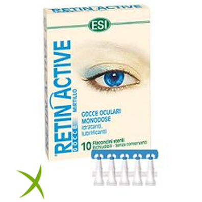 Esi Retin Active Mirtillo Gocce Oculari 10 Flaconcini Monodose 0,5 ml