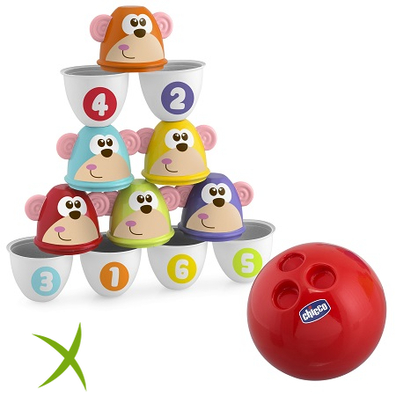 Chicco Gioco Monkey Strike 6 Birilli 1 Pallina