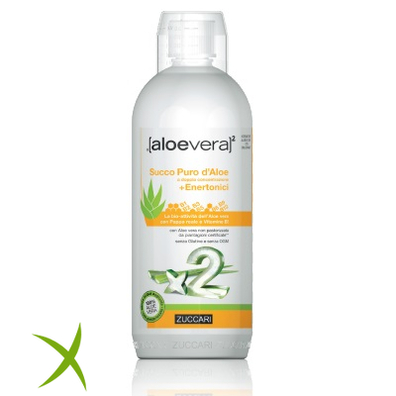 Aloevera2 Succo Puro Aloe Doppia Concentrazione + Enertonici 1 Litro