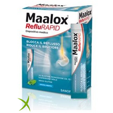 Maalox Reflurapid Sospensione Orale 20 Bustine Monodose da 10 ml