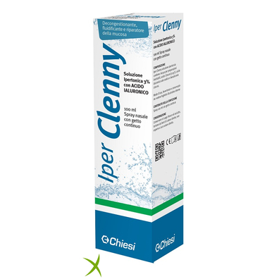 Iper Clenny Spray Nasale Erogazione Continua Soluzione Ipertonica con Acido Ialuronico 100 ml