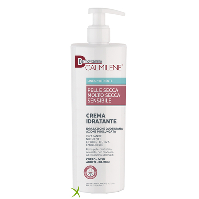 Dermovitamina Calmilene Crema Idratante per Pelle Secca, Molto Secca o Sensibile 500 ml