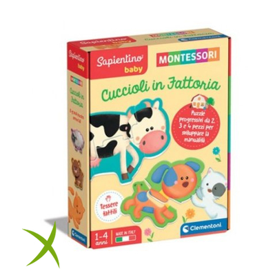 Clementoni Montessori Baby Cuccioli in Fattoria