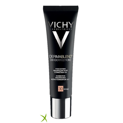 Vichy Dermablend 3D Fondotinta Coprente Per Pelle Grassa Con Imperfezioni Tonalità 30 30 ml