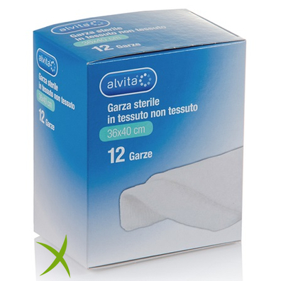 Alvita Garza Sterile in Tessuto non Tessuto 36x40cm 12 Pezzi