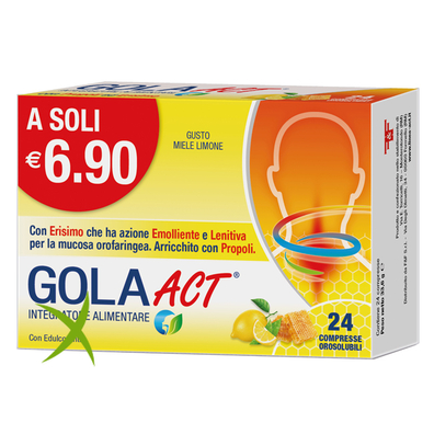 F&F Gola Act Miele e Limone 24 Compresse Orosolubili