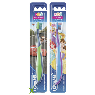 Oralb Kids Spazzolino Manuale Cars&Princess 3-5 Anni