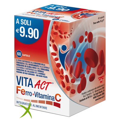 F&F Vita Act Ferro+Vitamina C 60 Capsule