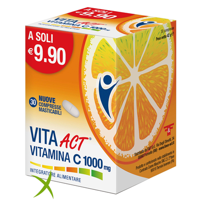 F&F Vita Act Vitamina C 1000mg 30 Compresse Masticabili
