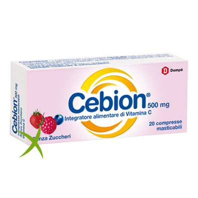 Cebion Masticabile Senza Zucchero Vitamina C 500 mg 20 Compresse