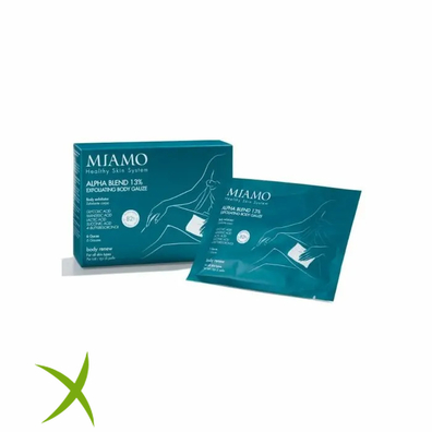 Miamo Alpha Blend 13% Esfoliante Corpo Garze Imbevute 6 Bustine