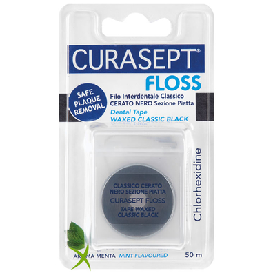 Curasept Floss Filo Interdentale Cerato Nero Clorexidina 1 Pezzo