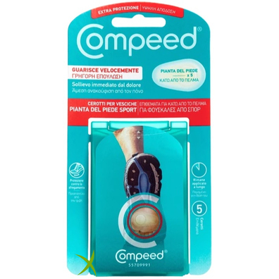 Compeed Cerotti per Vesciche Pianta Piede Sport 5 Pezzi