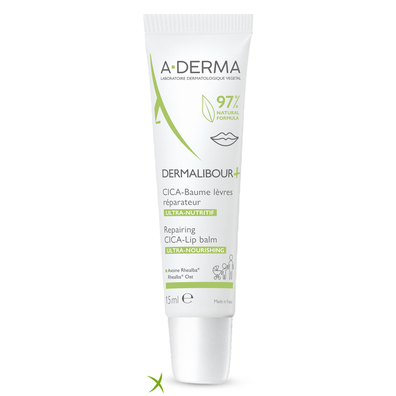 A-Derma Dermalibour + Cica Balsamo Labbra 15 ml