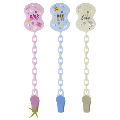 Chicco Clip con Catenella Mixed Colors 1 Pezzo