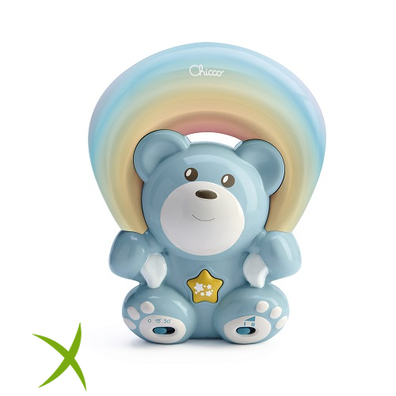 Chicco Gioco Orsetto Proiettore Arcobaleno Azzurro