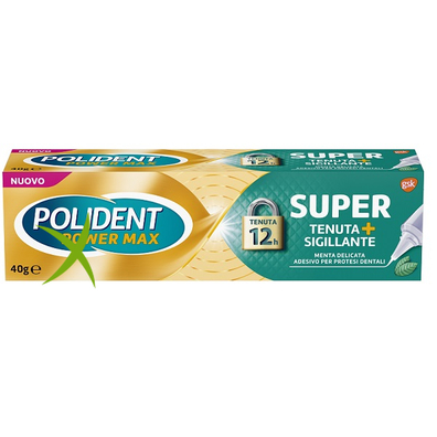 Polident Super Tenuta+Sigillante Menta Delicata Adesivo Protesi Dentale 40 g