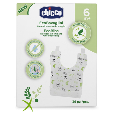 Chicco Bavaglini Monouso Compostabili 36 Pezzi