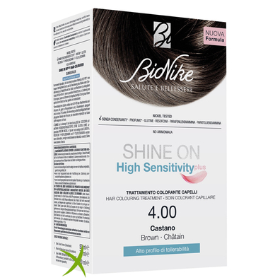 Bionike Shine On High Sensitivity Plus Castano 4,00 Rivelatore in Crema 75 ml + Crema Colorante 50 ml