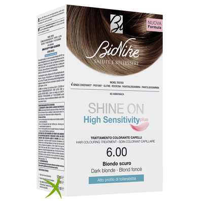 Bionike Shine On High Sensitivity Plus Biondo Scuro 6.00 Rivelatore in Crema 75 ml + Crema Colorante 50 ml