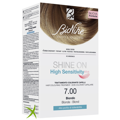 Bionike Shine On High Sensitivity Plus Biondo 7,00 Rivelatore in Crema 75 ml + Crema Colorante 50 ml