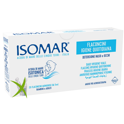 Isomar Soluzione Isotonica Acqua Mare Igiene Quotidiana 20 Flaconcini Monodose 5 ml