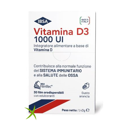 Ibsa Vitamina D3  1000ui 30 Film Orodispersibili