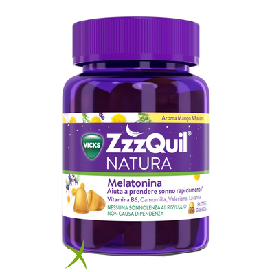 Vicks Zzzquil Natura Mango & Banana 30 Pastiglie Gommose