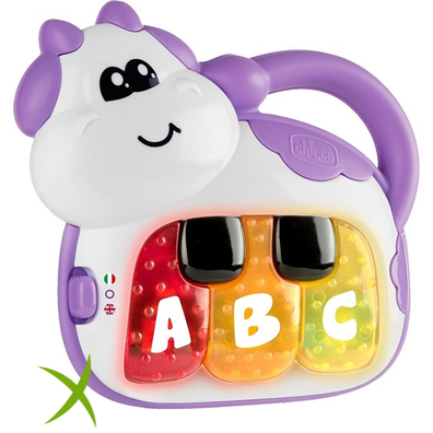 Chicco Gioco Piano Mucca italiano e Inglese 6-36 Mesi 1 Pezzo