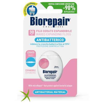 Biorepair Oral Care Antibatterico Filo Cerato Espandibile Gengive Delicate 25+5 Metri