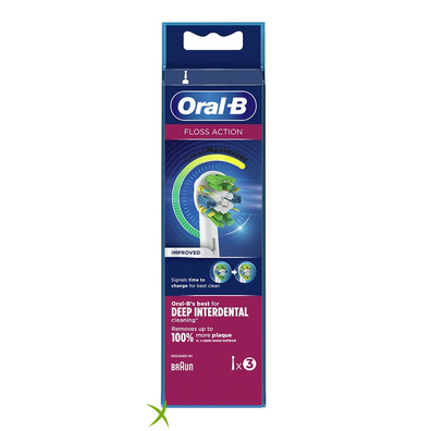 Oral-B Floss Action EB25 Testina per Spazzolino Elettrico 3 Pezzi