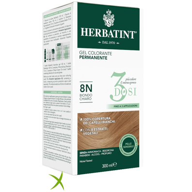 Herbatint Tinta 3 Dosi 8N Biondo Chiaro 300 ml