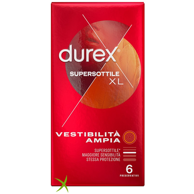 Durex Profilattico Super Sottile XL 6 Pezzi