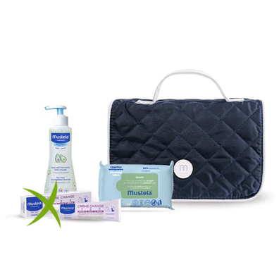 Mustela Vanity Set Fluido Detergente 300ml + Pasta Cambio 50ml + Salviette Multiuso