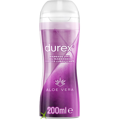 Durex Massage 2 in 1 Gel Massaggio Corpo e Lubrificante Aloe Vera 200ml